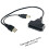 2Pièces Adaptateur USB À Câble Dur Portable Noir Cuivre 2