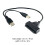 2Pièces Adaptateur USB À Câble Dur Portable Noir Cuivre 3