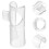 2Pièces Embouts Remplacement Flûte Compact Transparent Nylon 11