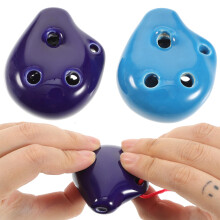 2 Pièces Flûte Ocarina 6 Trous En Céramique Alto C Avec Lanière