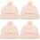 4Pièces Bonnets Enfants Coton Rose Stretch Pour Bébé 5