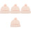 4Pièces Bonnets Enfants Coton Rose Stretch Pour Bébé 3