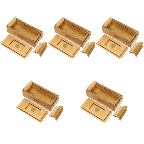 5 Pièces Boîte Bois Jouet Éducatif Enfant Compartiment Caché 2