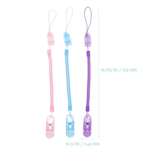 4 Pièces Attaches Sucettes En Silicone Coloré Transparent 2