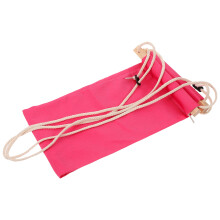 Repose-Pieds Suspendu Rose En Bois Et Tissu Pour