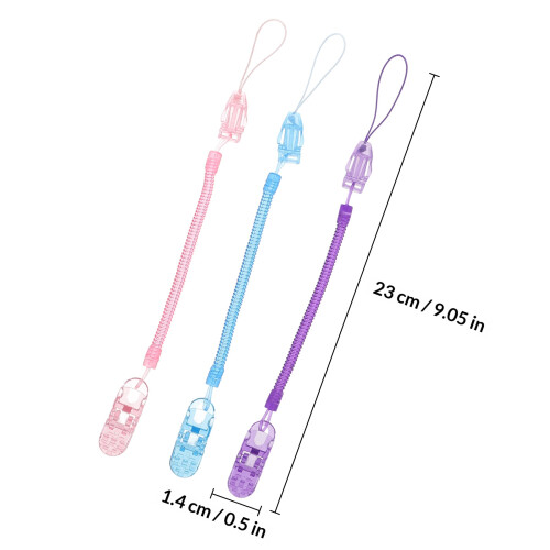 4 Pièces Attaches Sucettes En Silicone Coloré Transparent 1