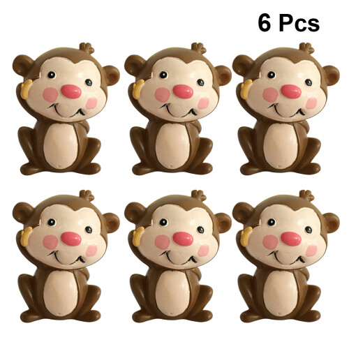 18Pcs Multi Resin Monkey Birthday Cake Ornaments Smooth Detailing 2