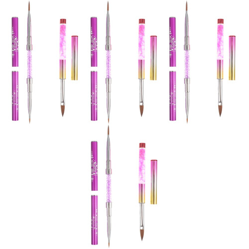 8Pièces Pinceaux Nail Art Fin Assorties Durable 2