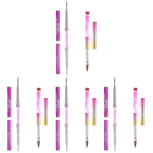 8Pièces Pinceaux Nail Art Fin Assorties Durable 1