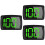 3Pièces Compteur Digital Multi-Fonctions Hud ABS Noir Précis 8