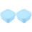 2Pièces Récipient Alimentaire Bleu Silicone Résistant Congélateur 4