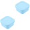 2Pièces Récipient Alimentaire Bleu Silicone Résistant Congélateur 5