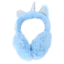 1Pièces Protège-Oreilles Hiver Enfant Peluche Licorne Bleu Confort