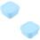 2Pièces Récipient Alimentaire Bleu Silicone Résistant Congélateur 8