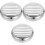 3Pièces Cache Haut-Parleur Argent Adaptable Durable 5