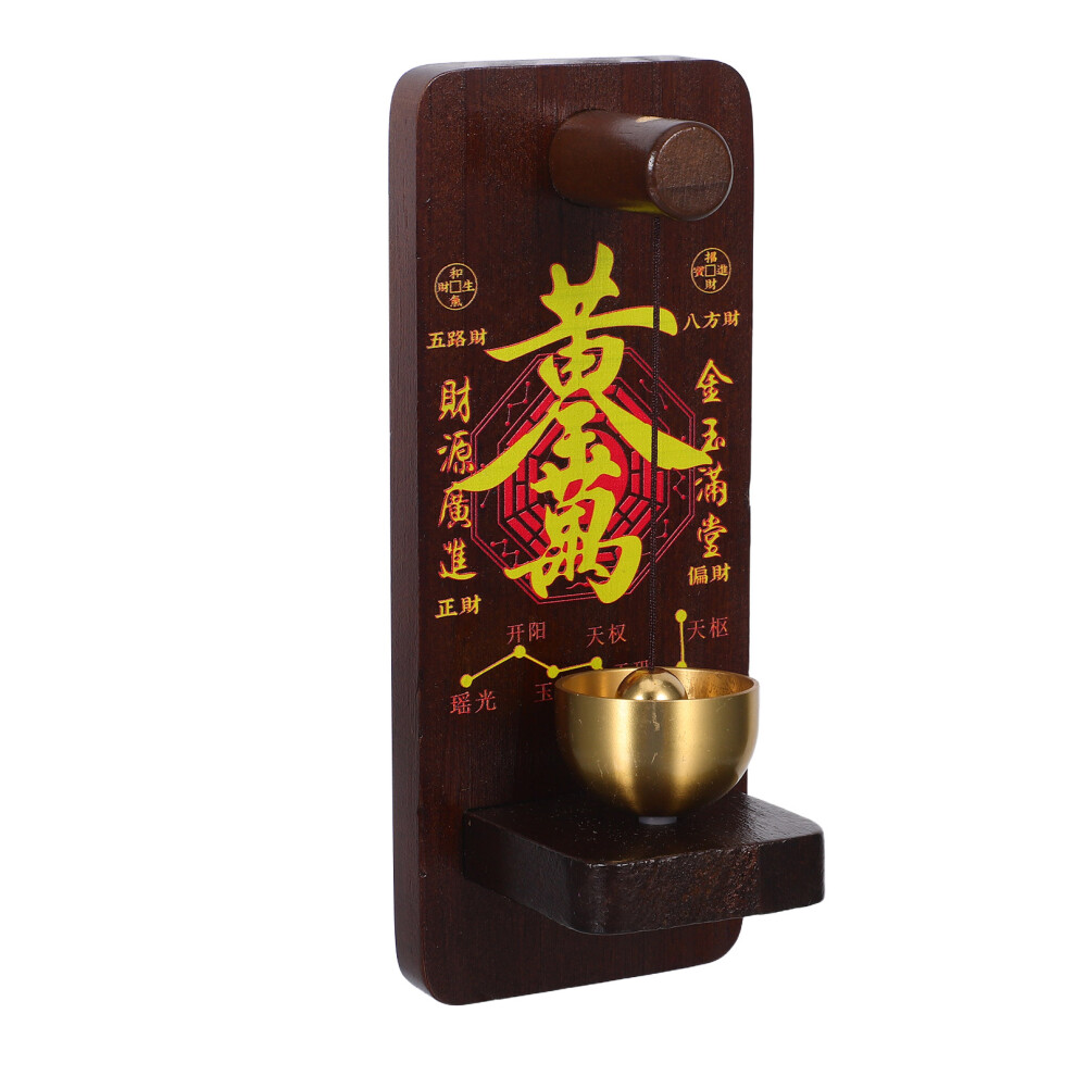 2Pcs Vintage Wooden Magnetic Doorbell Brass Chime For Shop And Porch 3623091482677