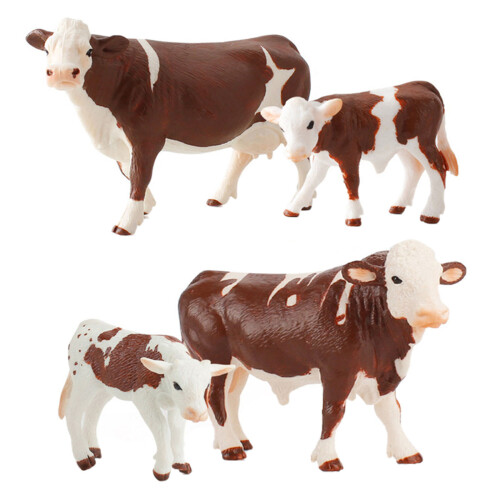 12 Pcs Cow Suit Model Simulation Farm Animals Educational Playset