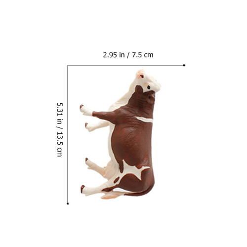 12 Pcs Cow Suit Model Simulation Farm Animals Educational Playset 2