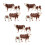 12 Pcs Cow Suit Model Simulation Farm Animals Educational Playset 8