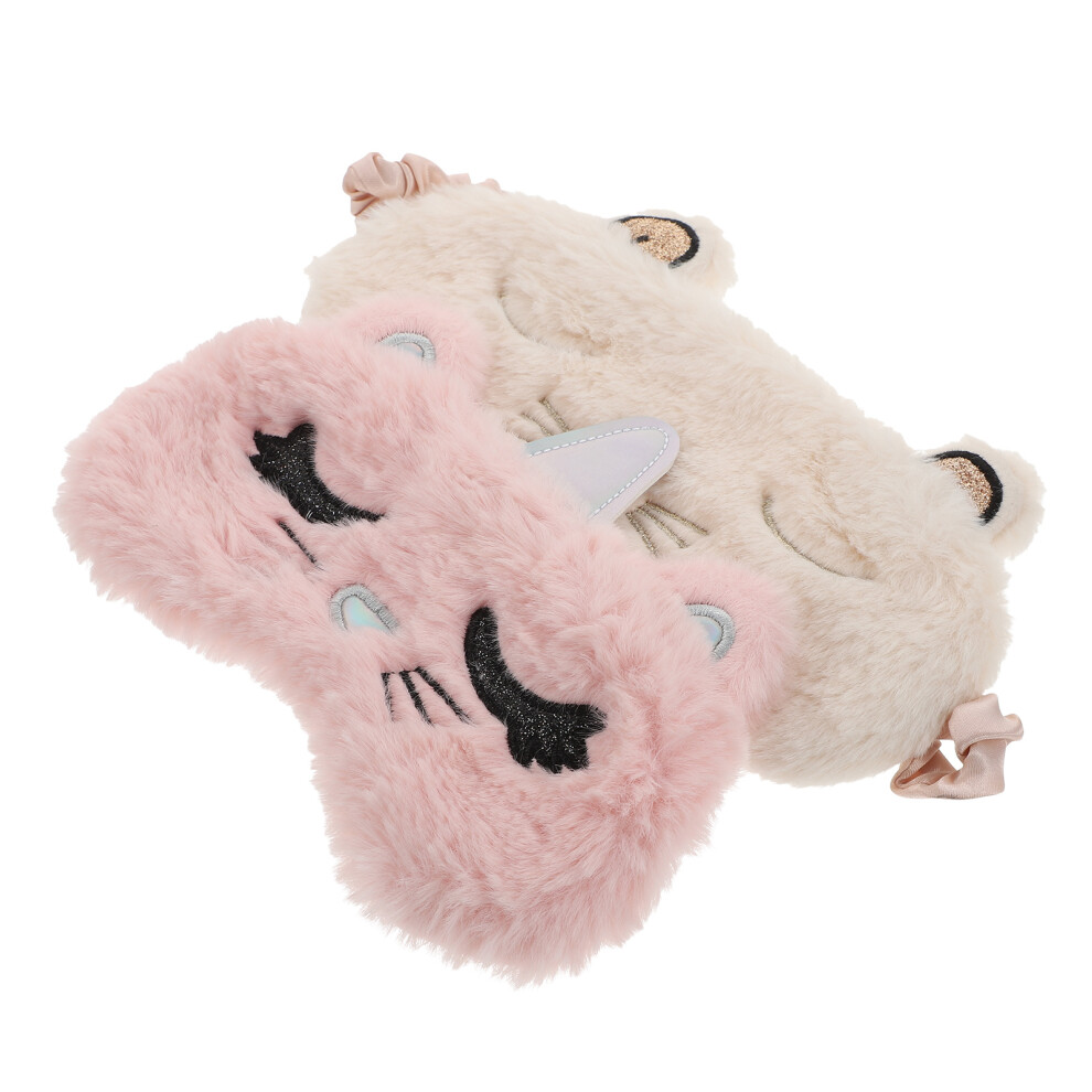 Inoomp Light 6Pcs Cartoon Eye Mask Portable Sleep Eye-Shade Weighted Design For Relaxation Sleep Quality