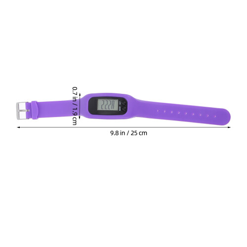 2Pcs Led Multi Function Pedometer Watch Calorie Monitoring Purple 1
