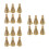 18Pcs Handmade Brass Incense Cone Mold Durable Craft Tool 4