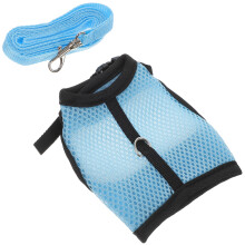 4Sets Blue Guinea Pig Sweater Harness Set for Pet Rabbit with Leash