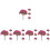 50Pcs Rosy Simulation Tree Models for Mini Garden and Sand Table Decor 6