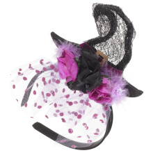 2Pcs Halloween Witch Hat Headband Hair Accessory
