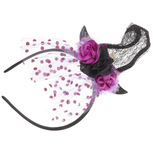 2Pcs Halloween Witch Hat Headband Hair Accessory 1