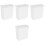 4Pcs White Plastic Laundry Powder Dispenser Organizer Storage Bucket 8