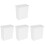 4Pcs White Plastic Laundry Powder Dispenser Organizer Storage Bucket 9
