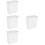 4Pcs White Plastic Laundry Powder Dispenser Organizer Storage Bucket 5