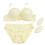 Yellow Bra Bra and Panty Set Soft Breathable 4