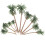 10 Pcs Plastic Palm Tree Models For Rainforest Layout Green 16cm 13cm 1