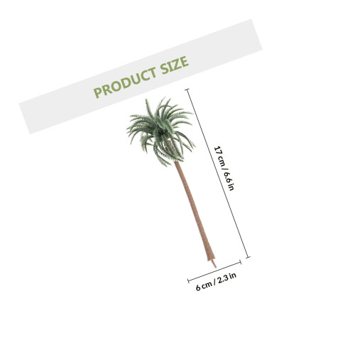 10 Pcs Plastic Palm Tree Models For Rainforest Layout Green 16cm 13cm 1