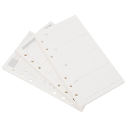 12 Pcs A6 6-Hole Undated Loose Leaf Paper Refill For Planning 1