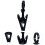 Plastic Hooks Black For Garage 150set 11