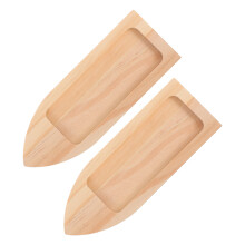 4 Pcs Wooden Canoe Boat Model Kit For Home Decor And Shelf Display