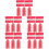 25Pcs Durable Red Acrylic Piano Hinges Self-Adhesive for Small Boxes 8