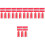 25Pcs Durable Red Acrylic Piano Hinges Self-Adhesive for Small Boxes 6