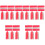 25Pcs Durable Red Acrylic Piano Hinges Self-Adhesive for Small Boxes 5