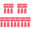 25Pcs Durable Red Acrylic Piano Hinges Self-Adhesive for Small Boxes 4