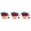 600Pcs Bamboo American Flag Toothpicks Multi- Dessert Picks 6