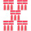 25Pcs Durable Red Acrylic Piano Hinges Self-Adhesive for Small Boxes 10