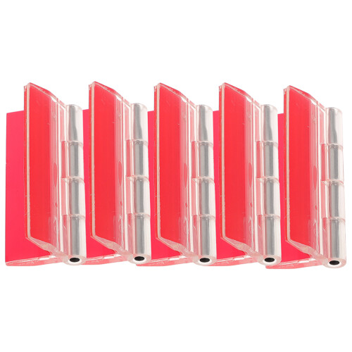 25Pcs Durable Red Acrylic Piano Hinges Self-Adhesive for Small Boxes 2