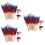 600Pcs Bamboo American Flag Toothpicks Multi- Dessert Picks 9