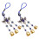 8 Pcs Blue Eye Owl Hanging Decor For Car Mirror Wind Chime 1