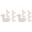 2Sets White Ceramic Chopsticks Holder Creative Kitchen Supply 2