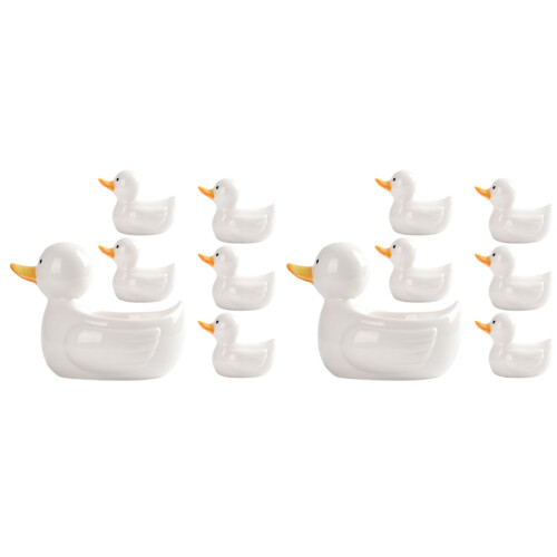 2Sets White Ceramic Chopsticks Holder Creative Kitchen Supply 1